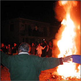 Carnival in Rachoni on Thassos Island, Greece